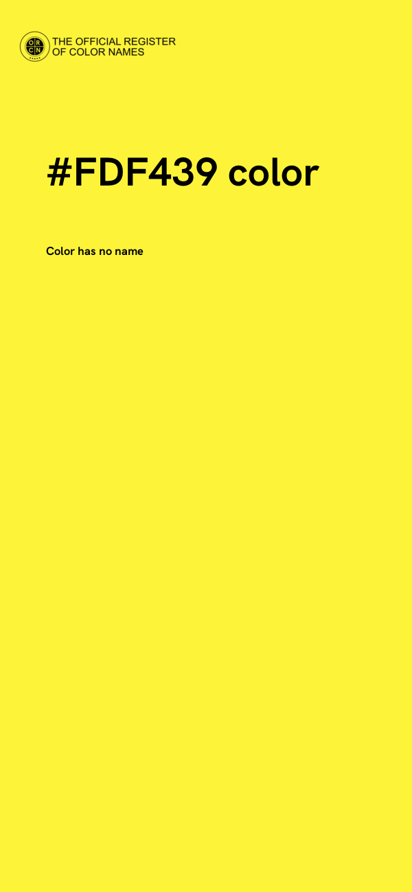 #FDF439 color image