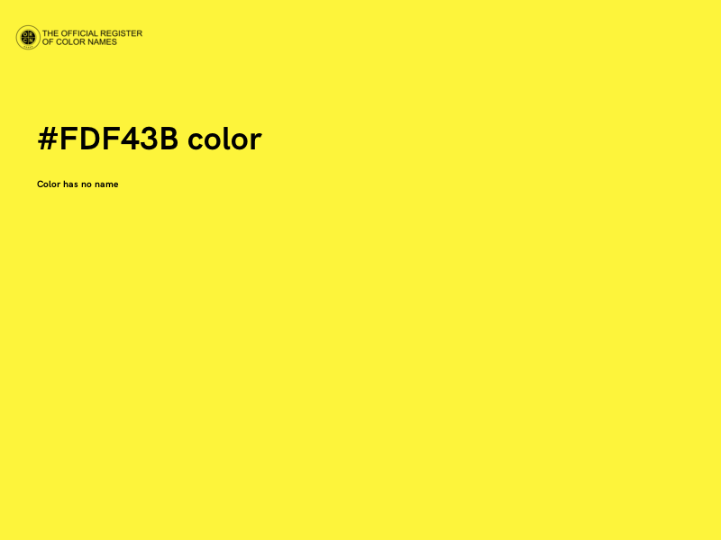 #FDF43B color image