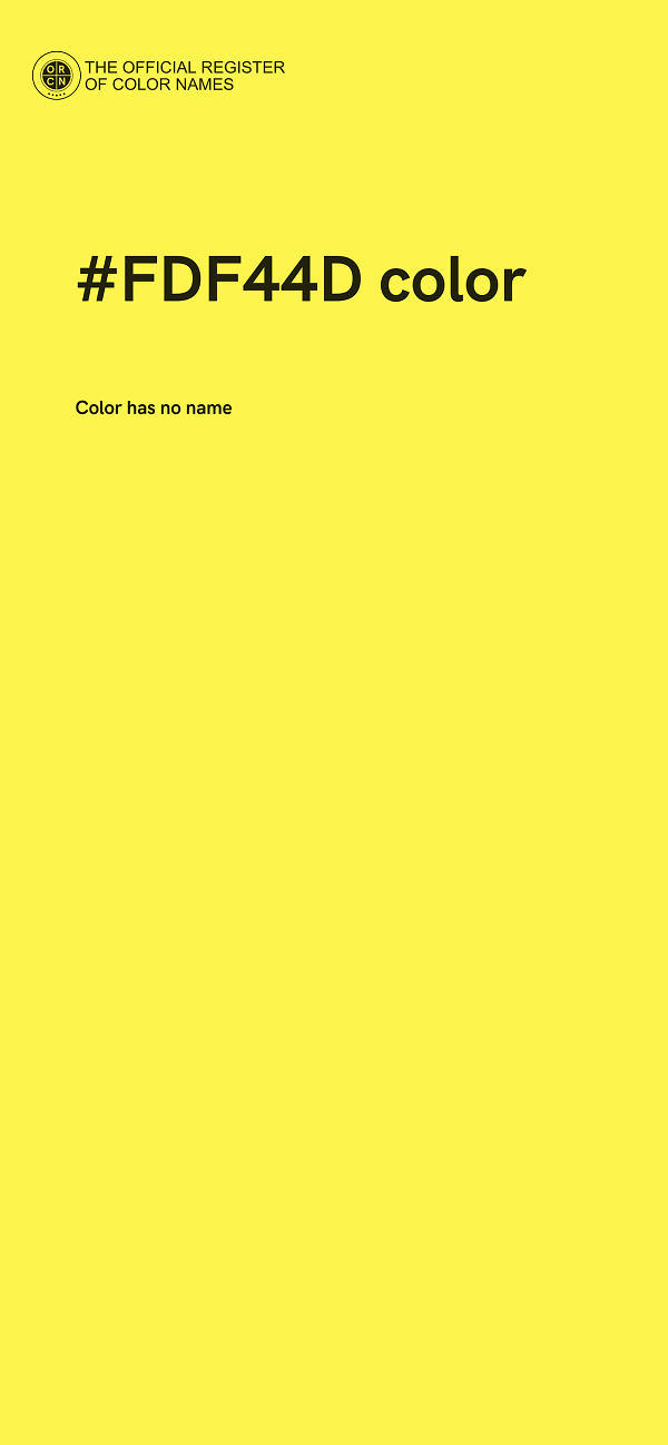 #FDF44D color image