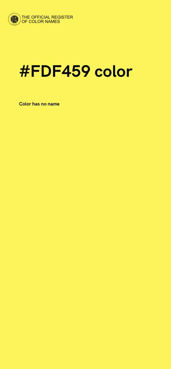 #FDF459 color image