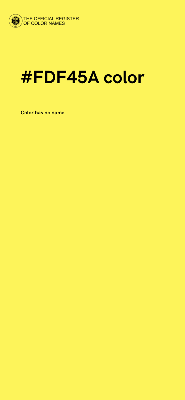 #FDF45A color image