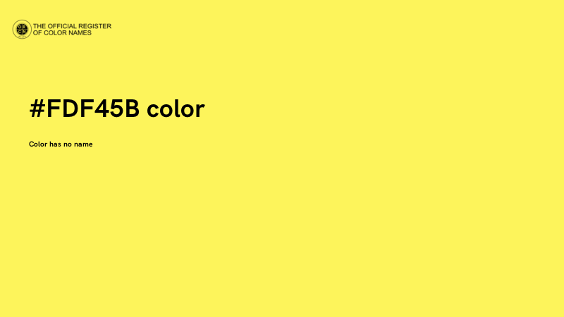 #FDF45B color image