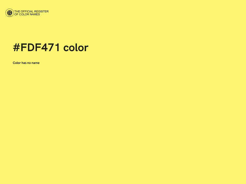 #FDF471 color image