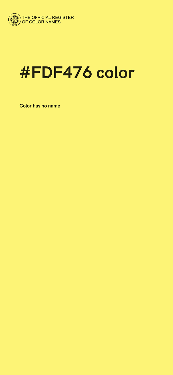 #FDF476 color image