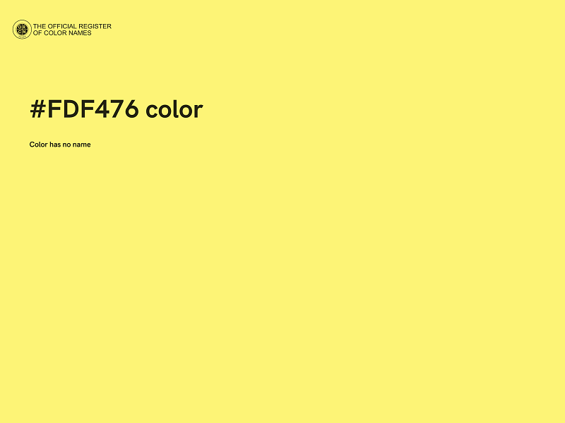 #FDF476 color image