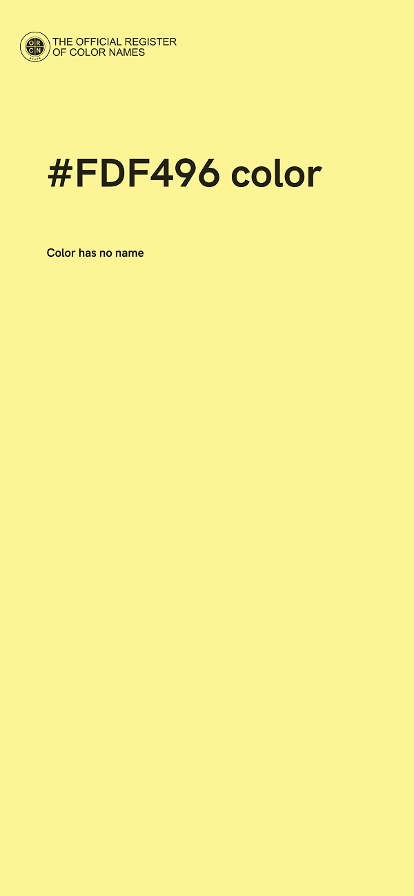 #FDF496 color image
