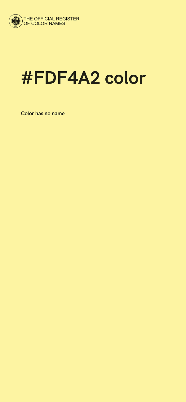 #FDF4A2 color image