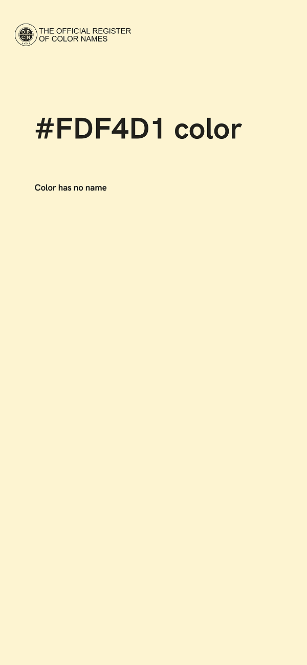 #FDF4D1 color image