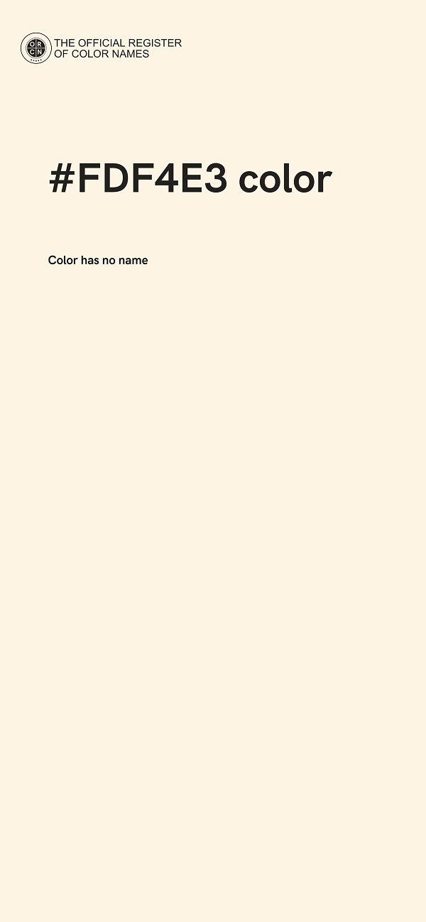 #FDF4E3 color image