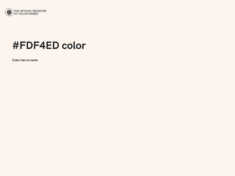#FDF4ED color image