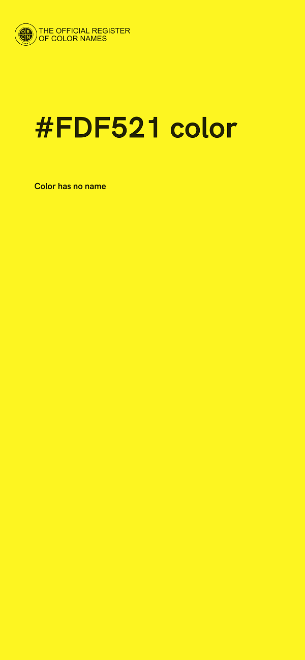#FDF521 color image