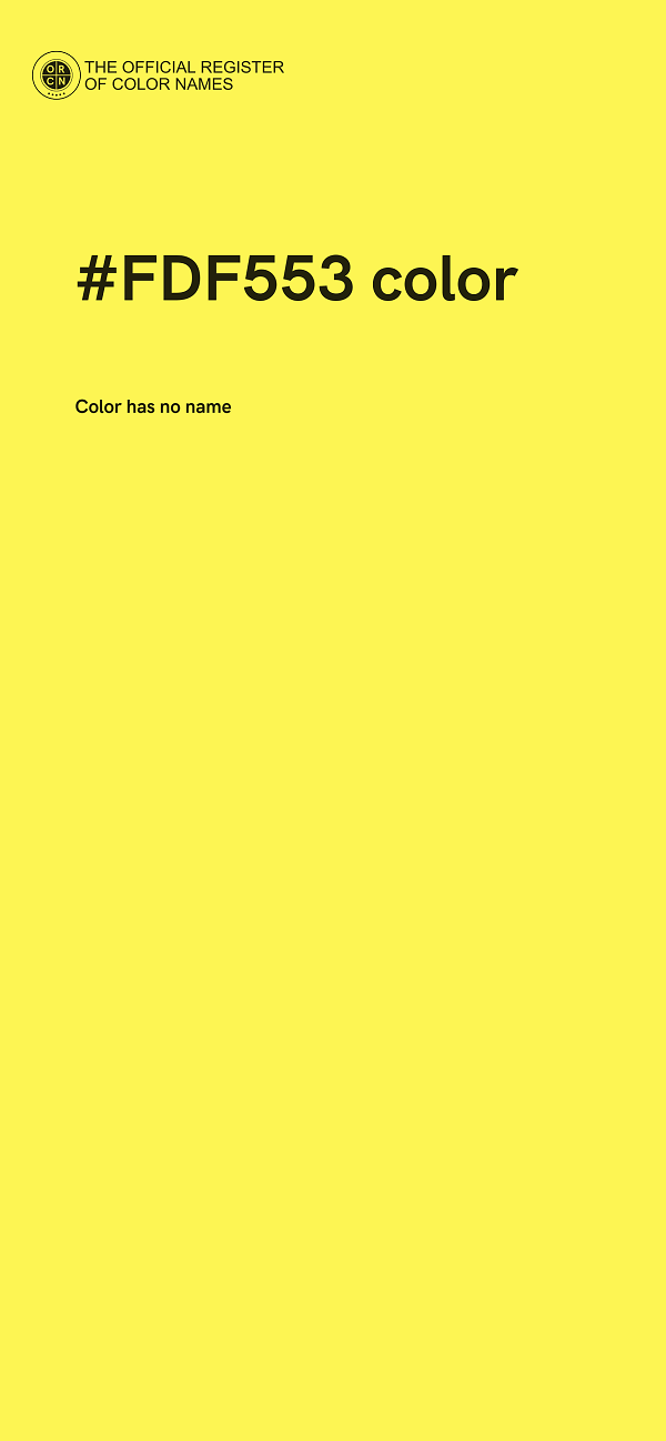 #FDF553 color image