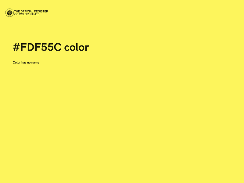 #FDF55C color image
