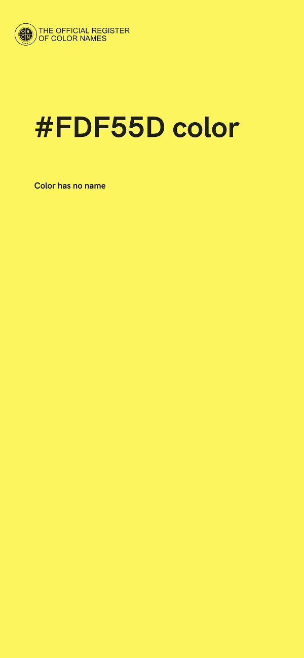 #FDF55D color image