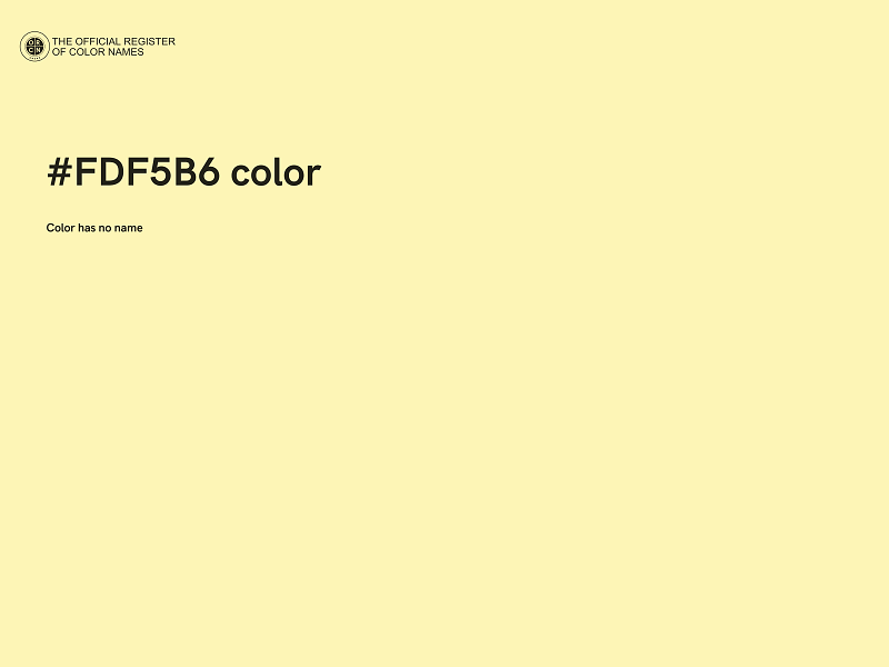 #FDF5B6 color image