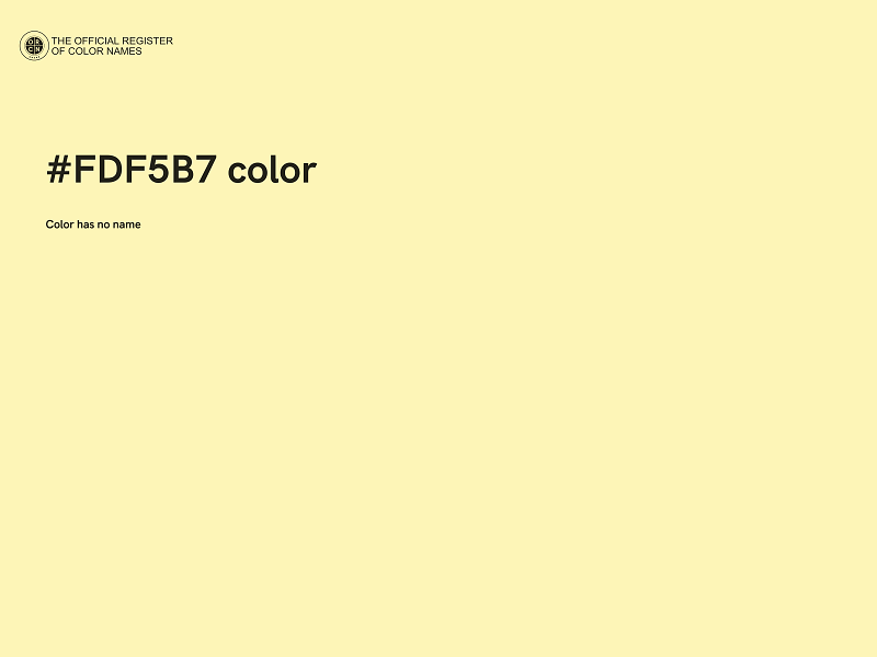 #FDF5B7 color image