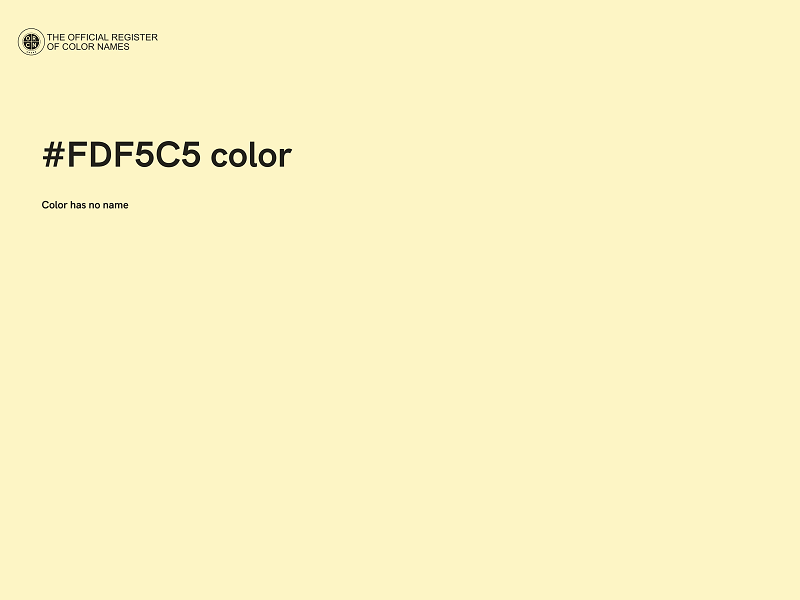 #FDF5C5 color image