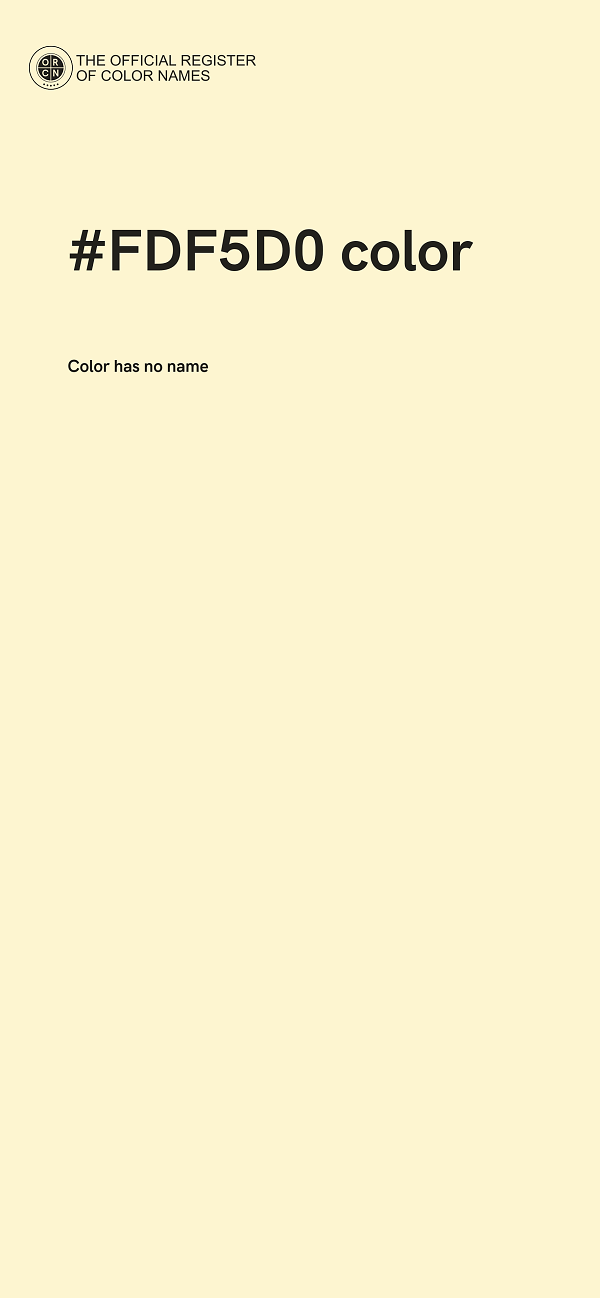 #FDF5D0 color image
