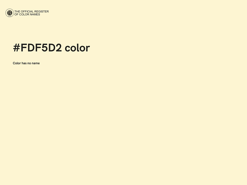 #FDF5D2 color image