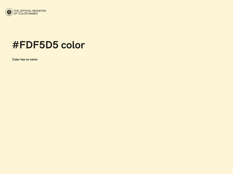 #FDF5D5 color image
