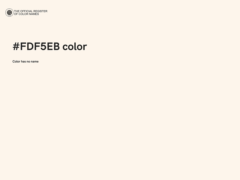 #FDF5EB color image
