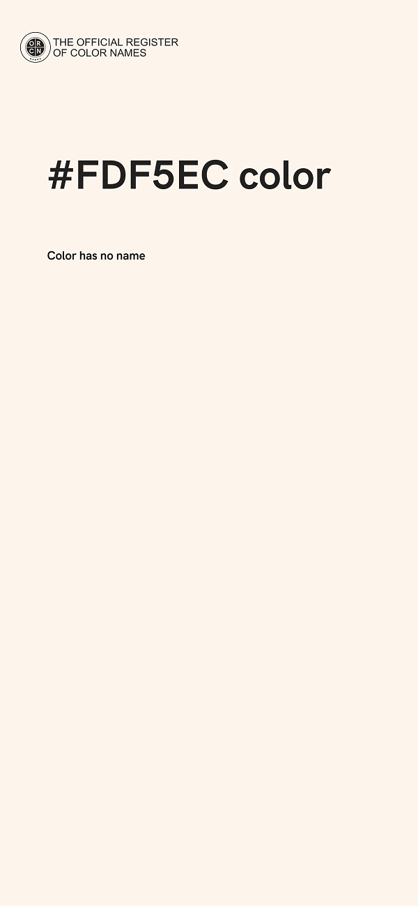 #FDF5EC color image