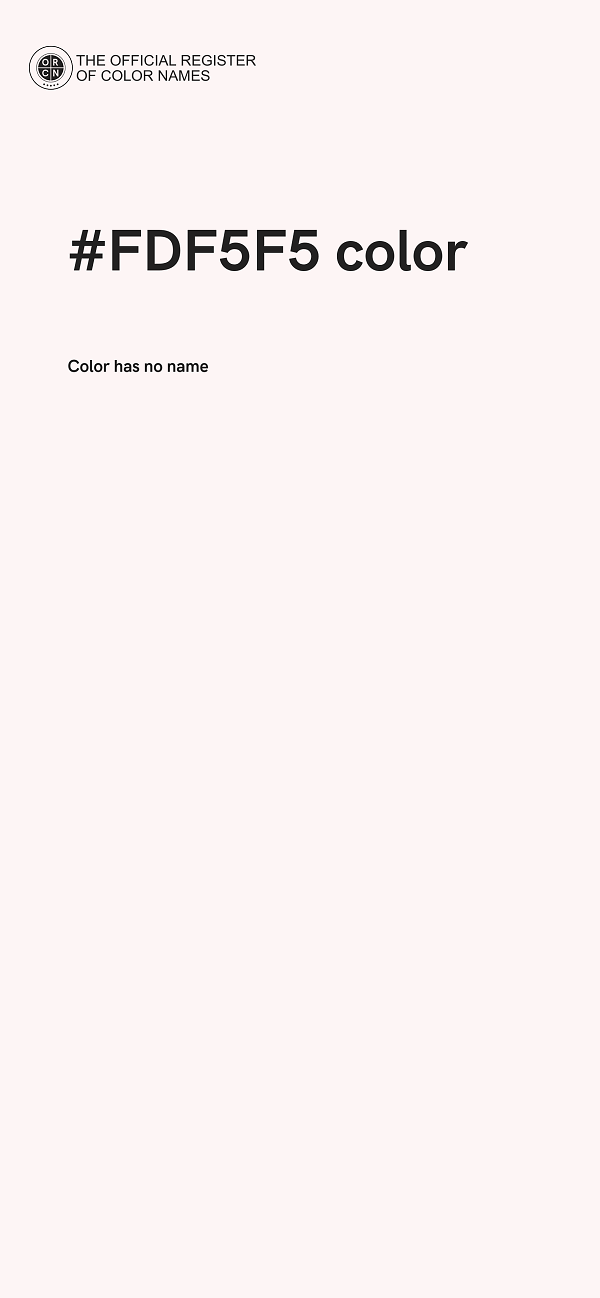 #FDF5F5 color image