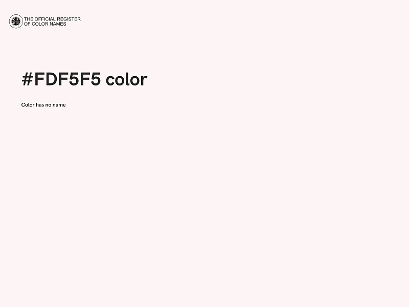 #FDF5F5 color image