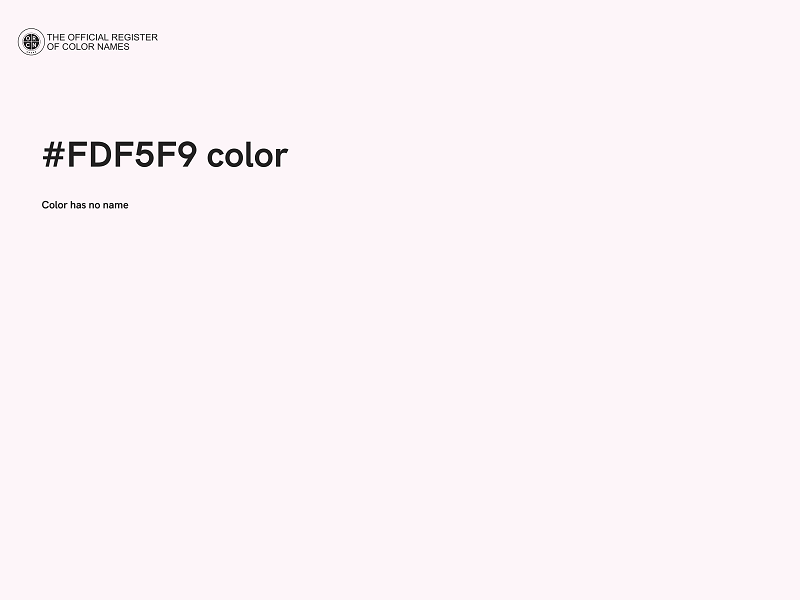 #FDF5F9 color image