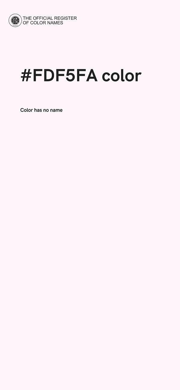 #FDF5FA color image