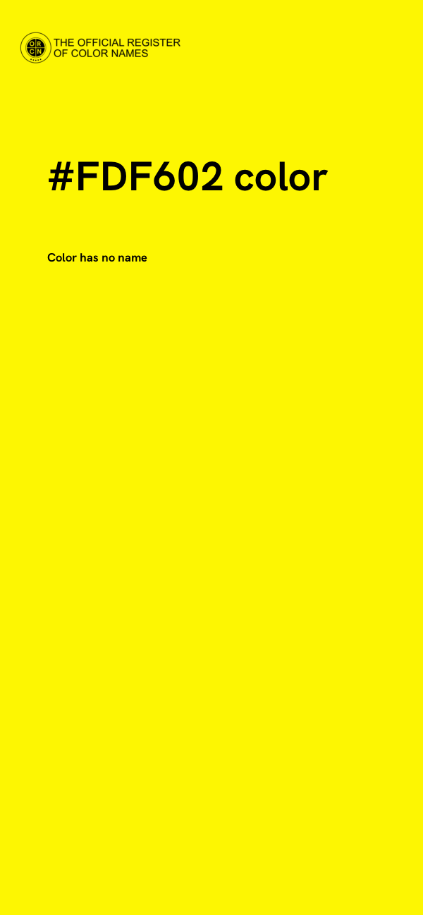 #FDF602 color image