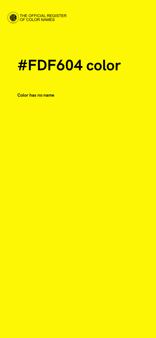 #FDF604 color image