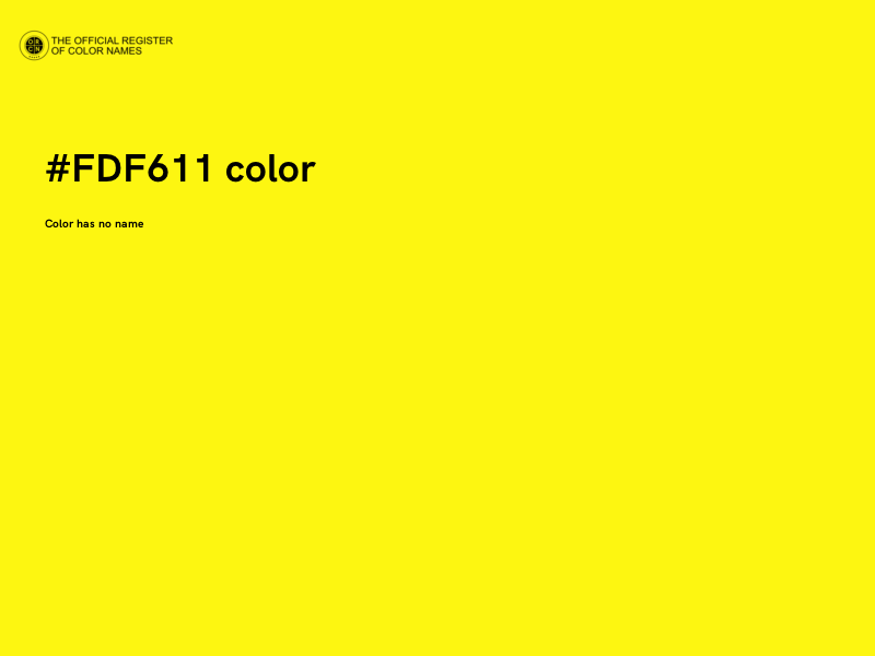 #FDF611 color image