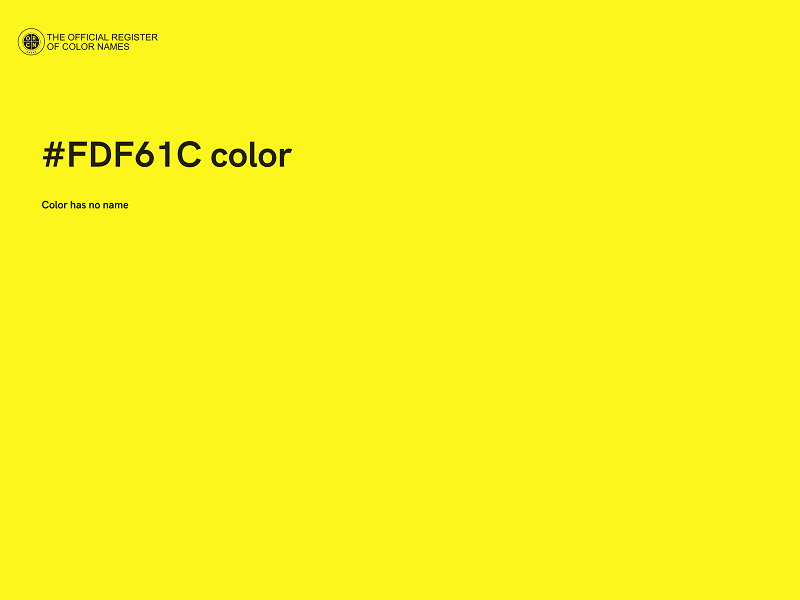 #FDF61C color image