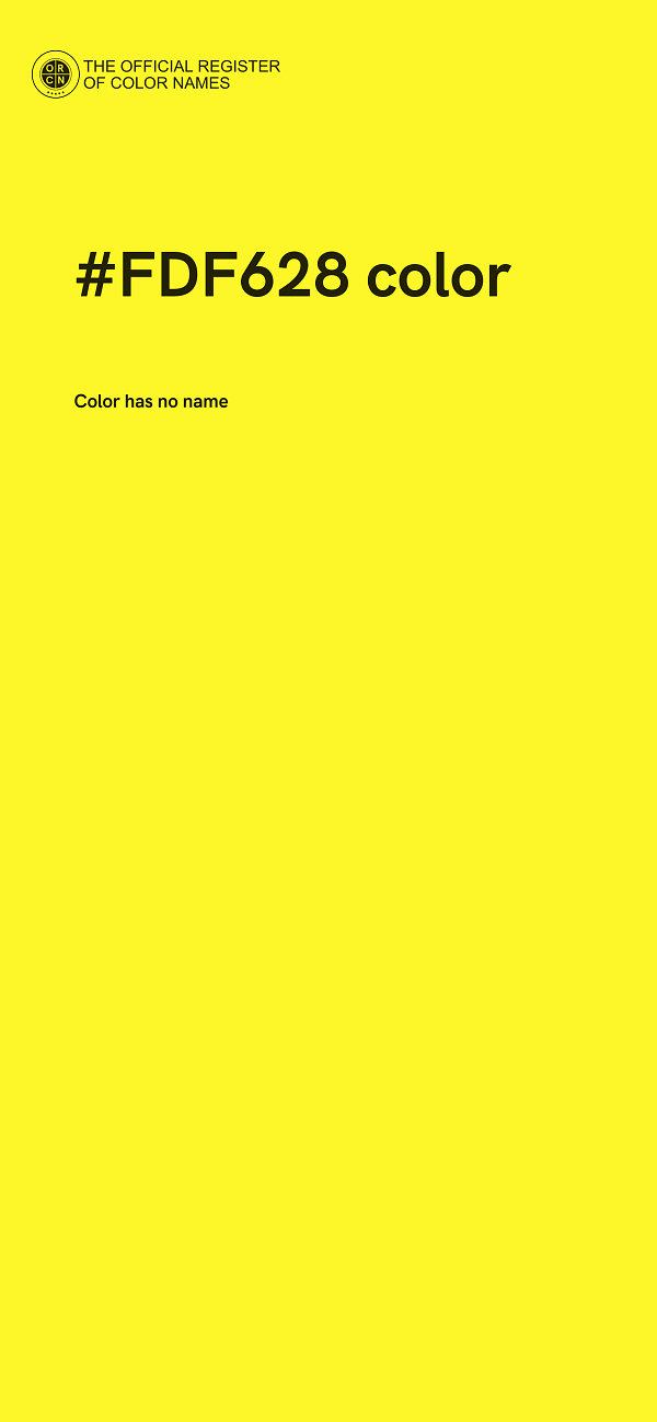 #FDF628 color image