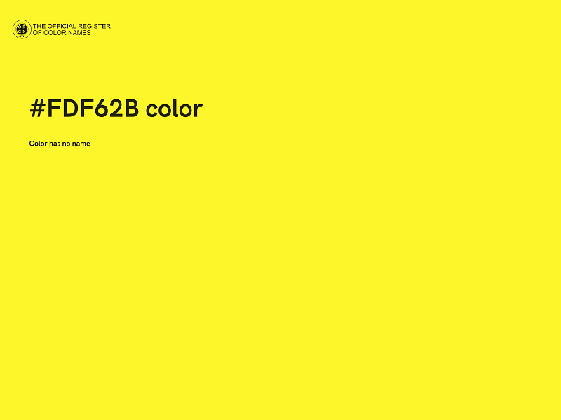 #FDF62B color image