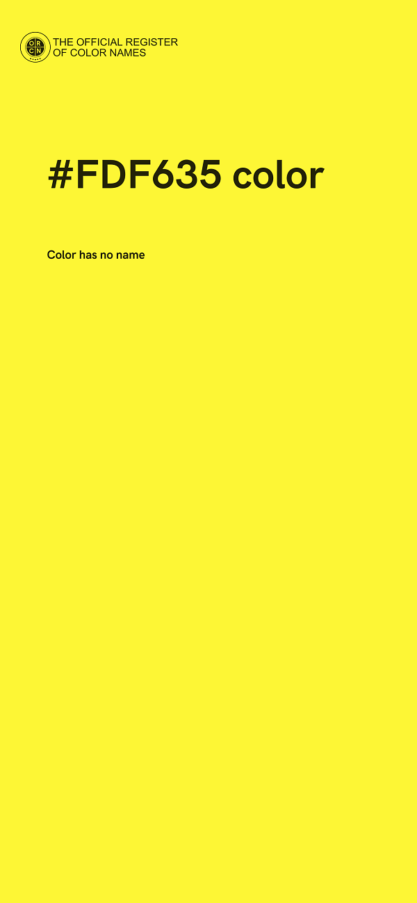 #FDF635 color image