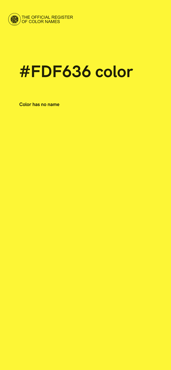 #FDF636 color image