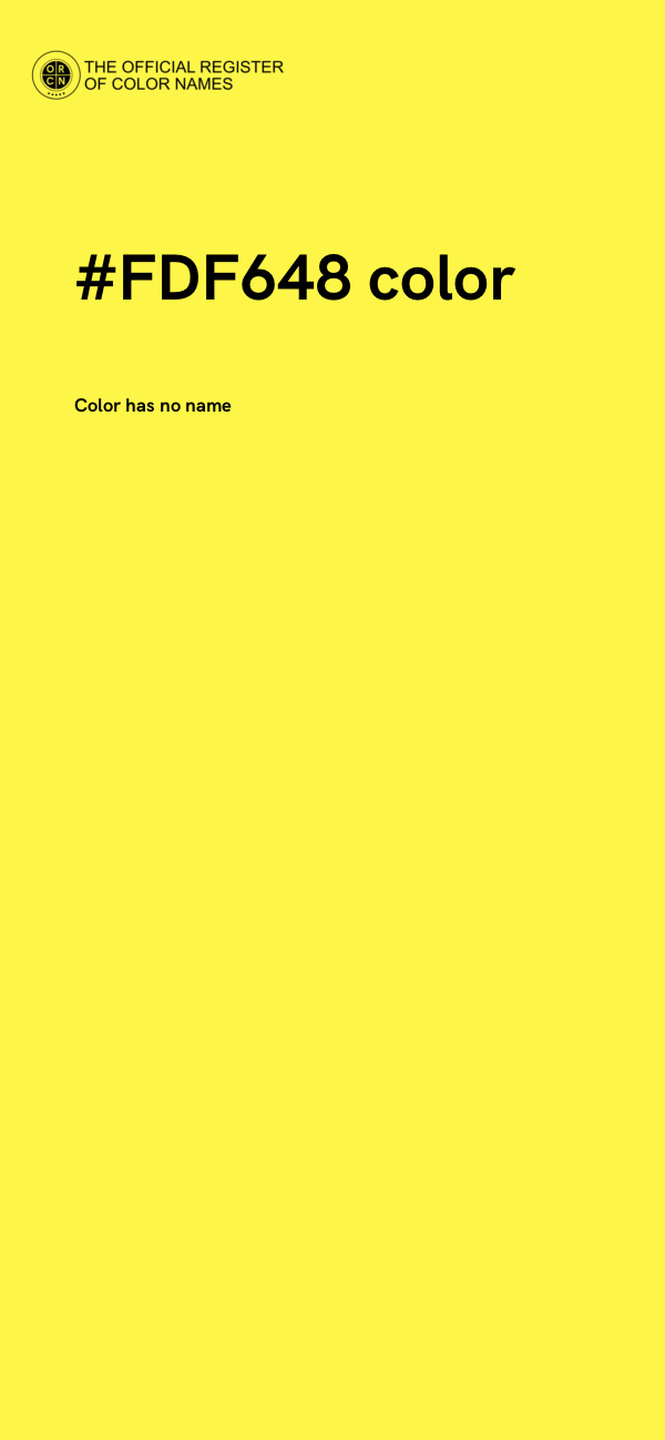 #FDF648 color image