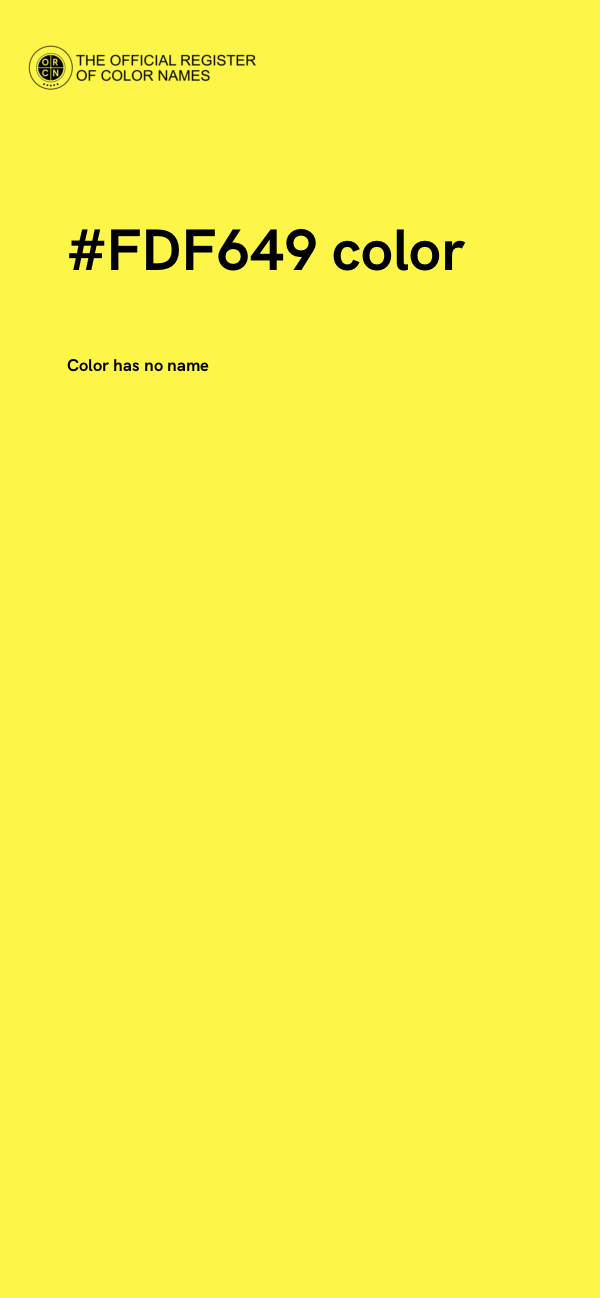 #FDF649 color image