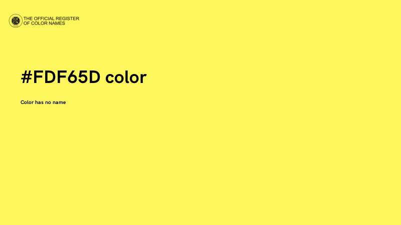 #FDF65D color image