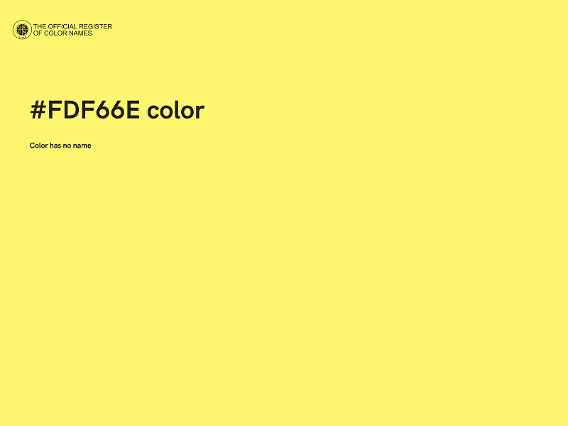 #FDF66E color image