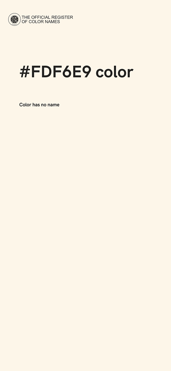 #FDF6E9 color image