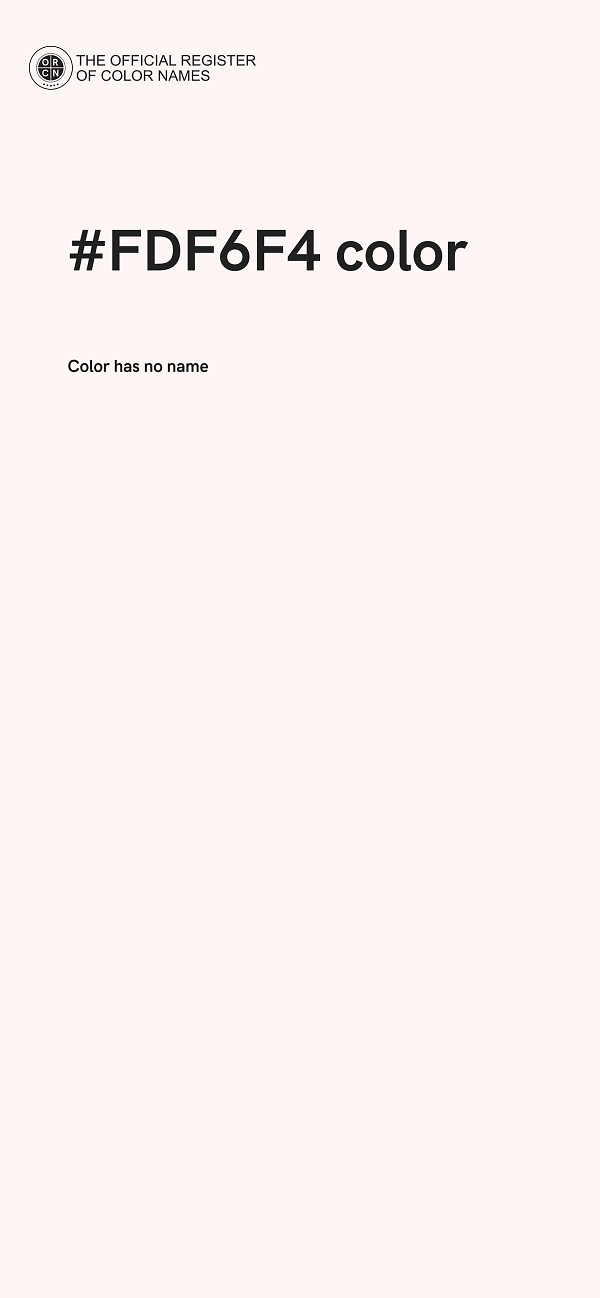 #FDF6F4 color image