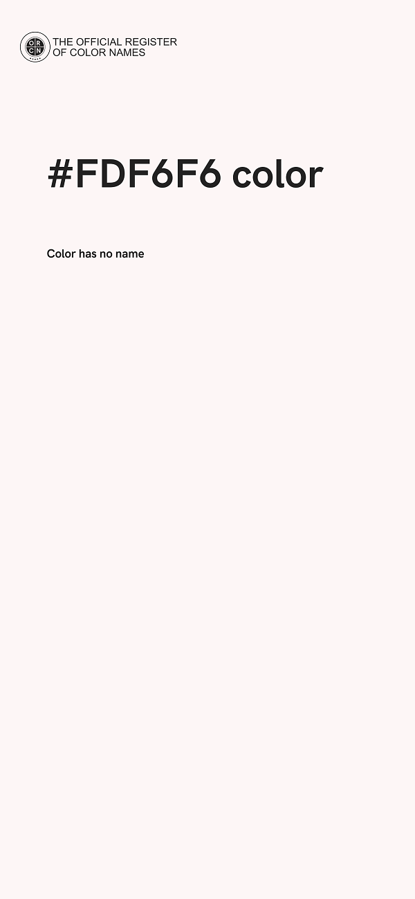 #FDF6F6 color image