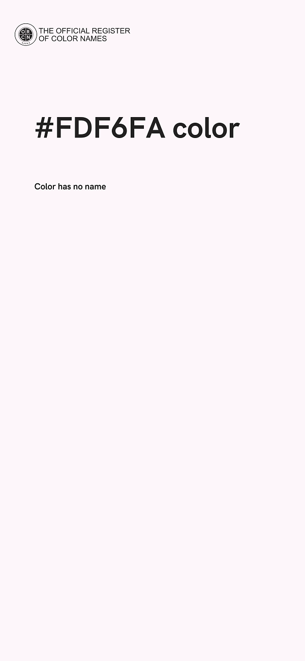 #FDF6FA color image