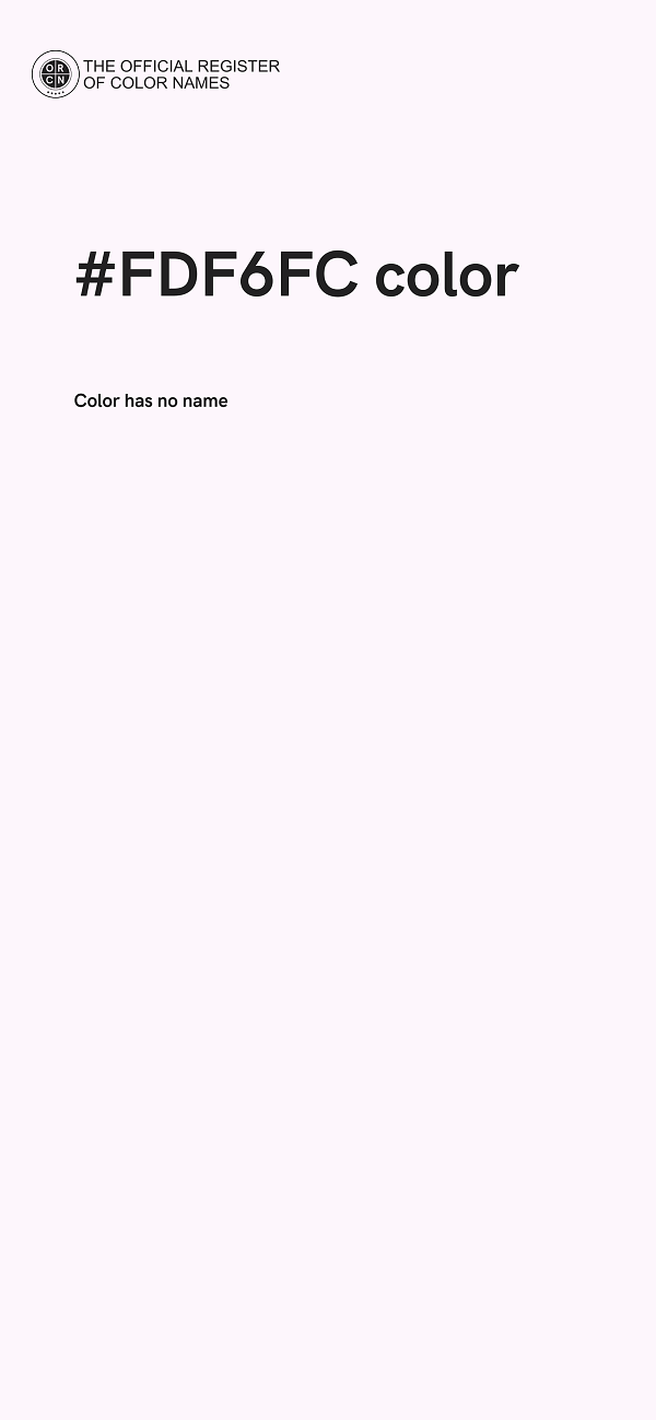 #FDF6FC color image