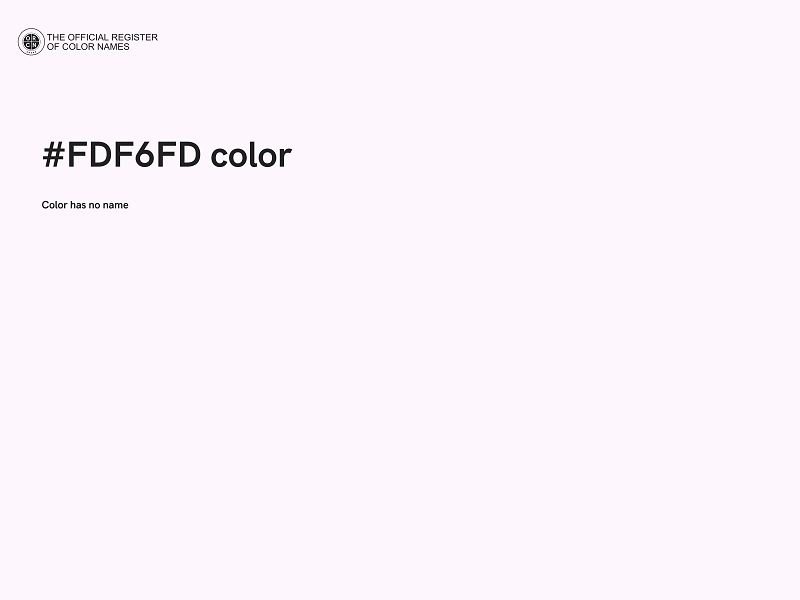 #FDF6FD color image
