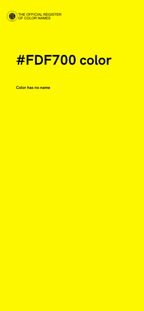 #FDF700 color image