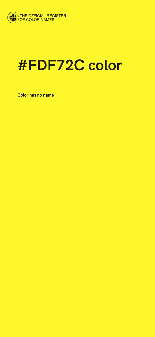#FDF72C color image